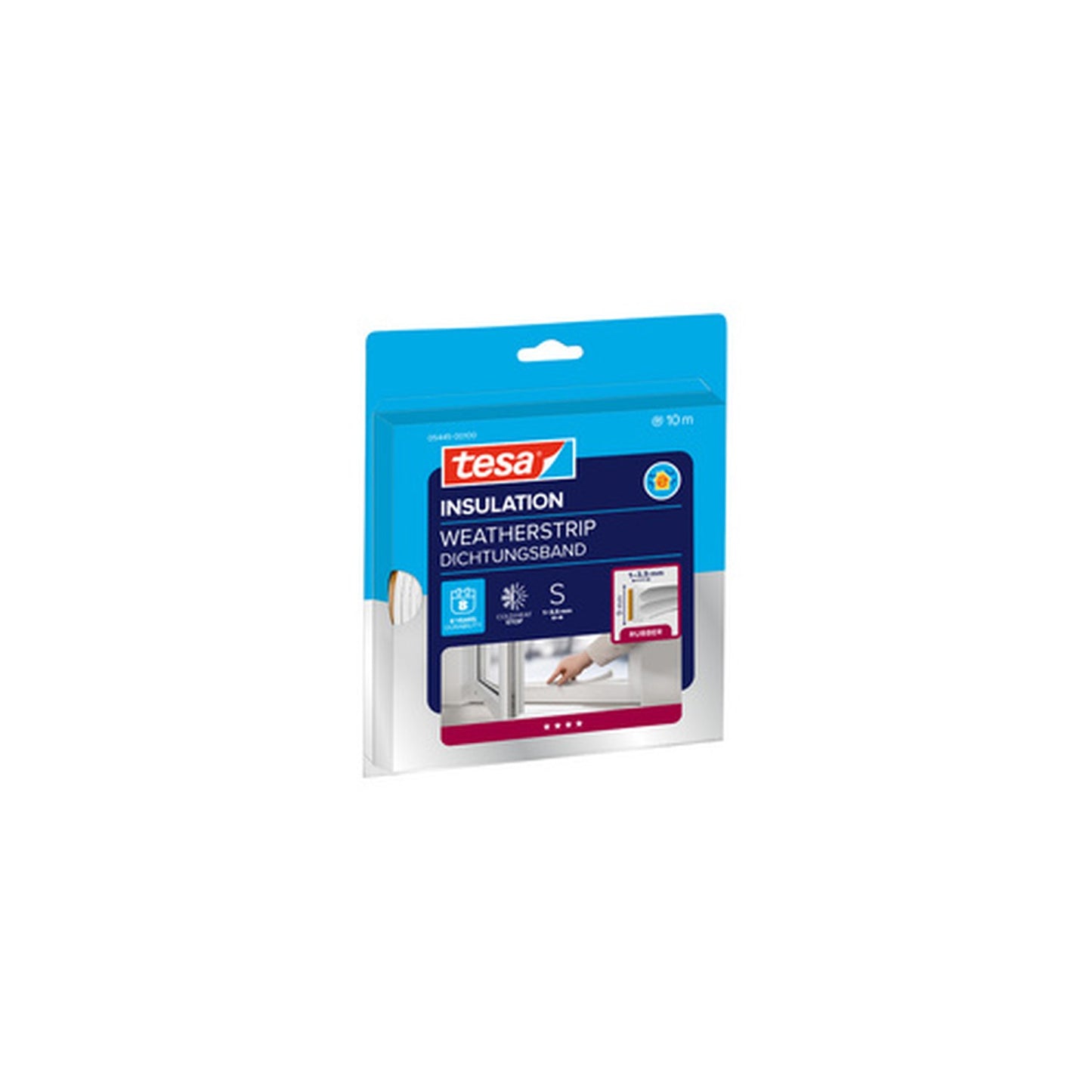 tesa INSULATION Ruban de calfeutrage S, 9 mm x 6 m, blanc
