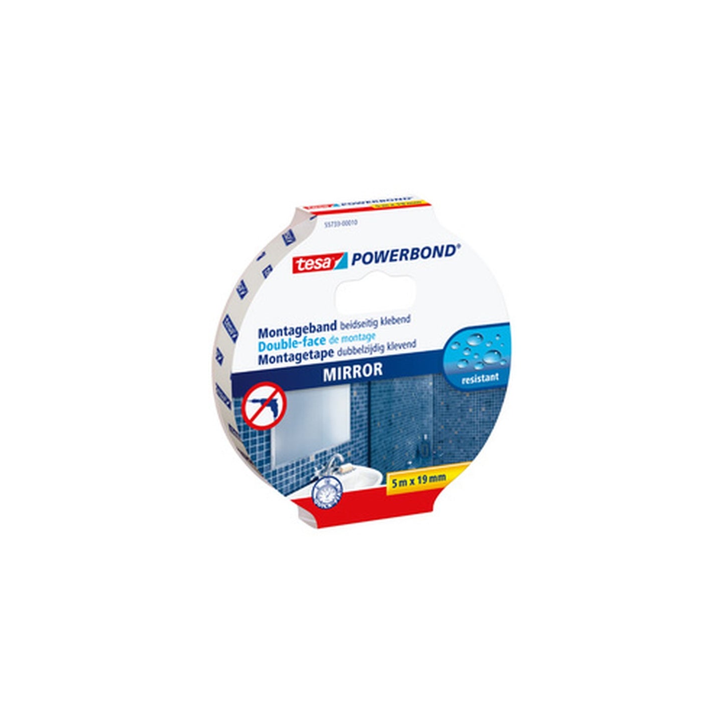 tesa Adhésif double face de montage Powerbond pour miroir