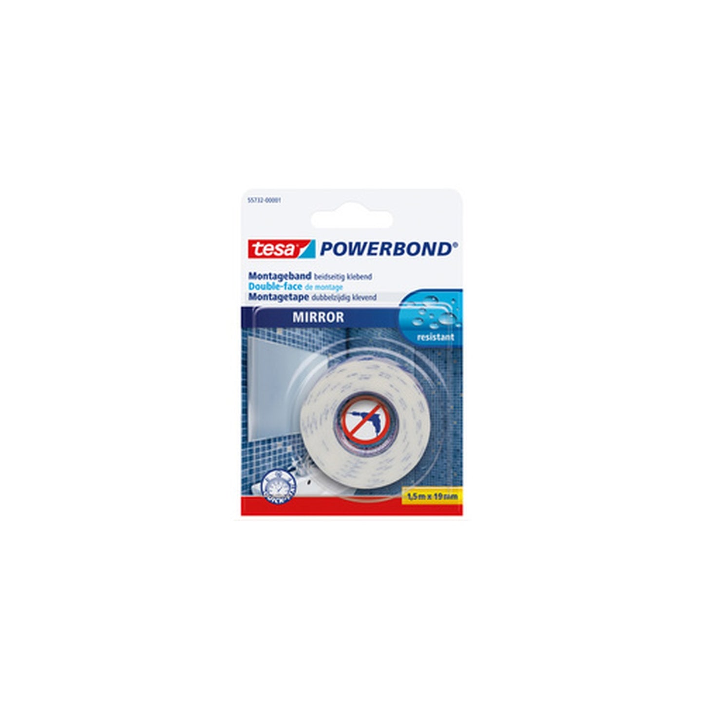 tesa Adhésif double face de montage Powerbond pour miroir