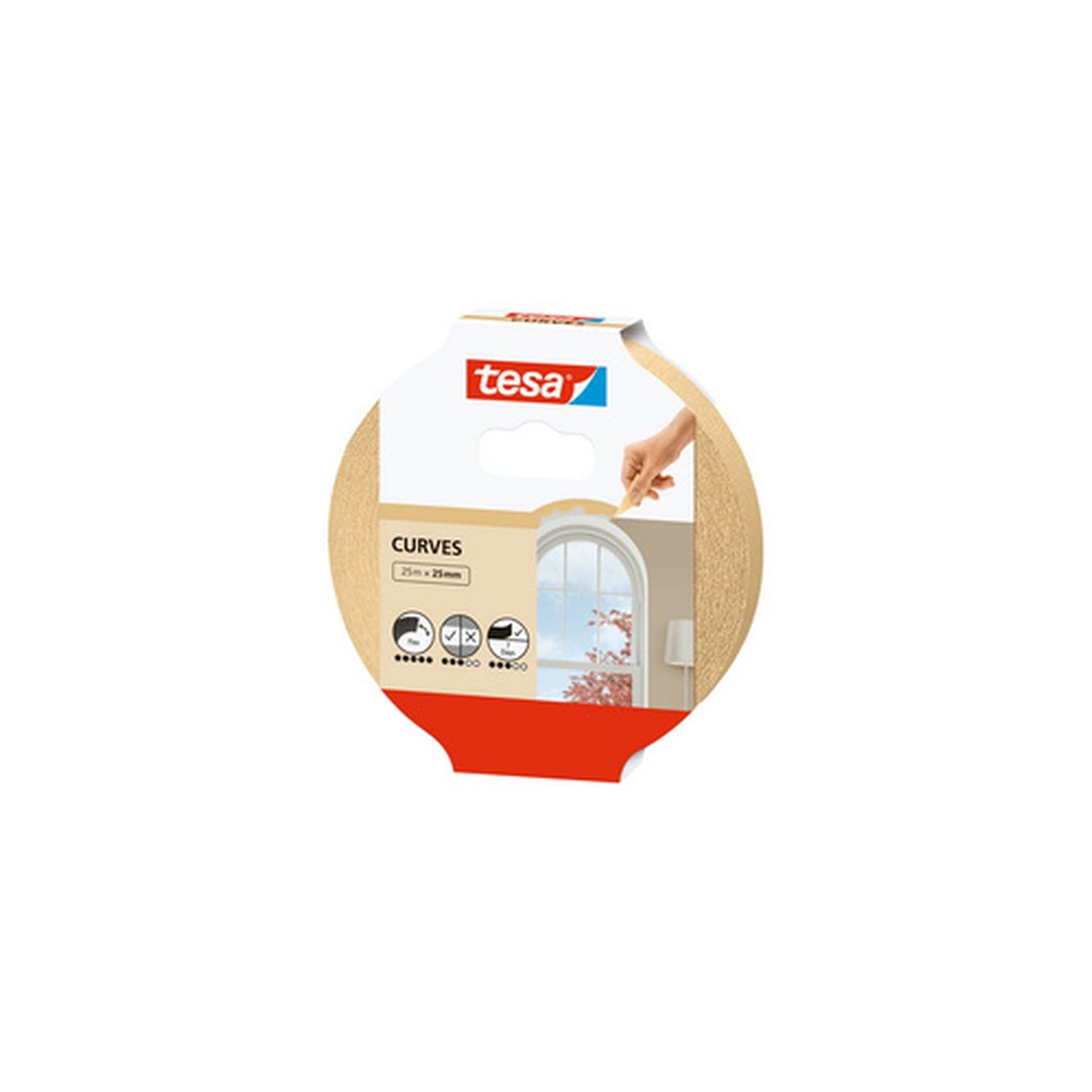 tesa Ruban de masquage crêpé pour peintre, beige
