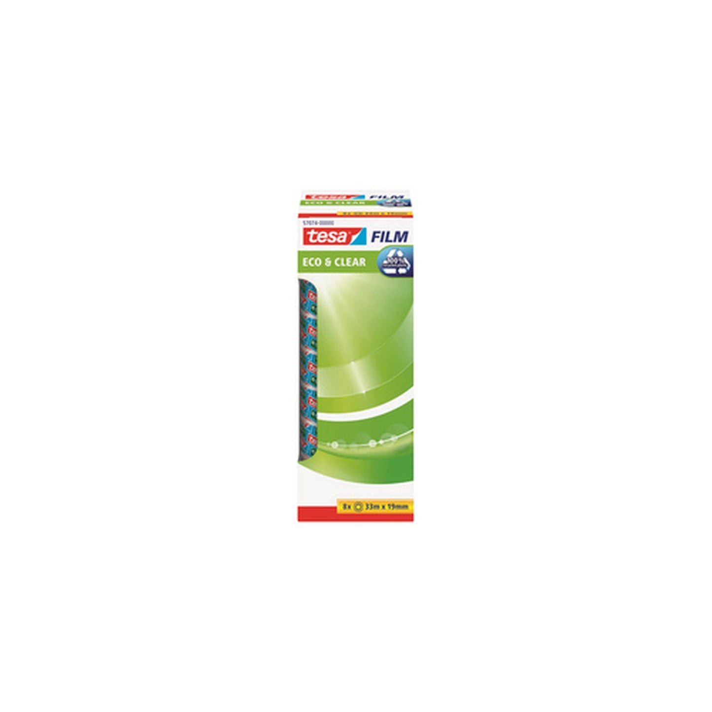 tesa Film Ruban adhésif Eco & Clear pack éco, 19 mm x 33 m