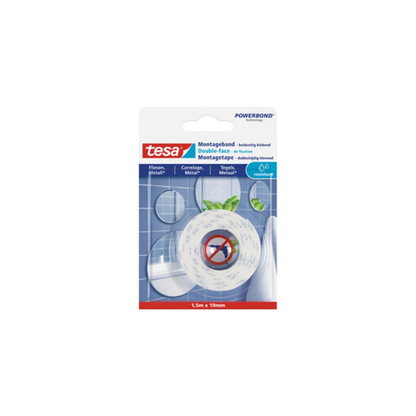 tesa Adhésif double face de montage Powerbond pour carrelage