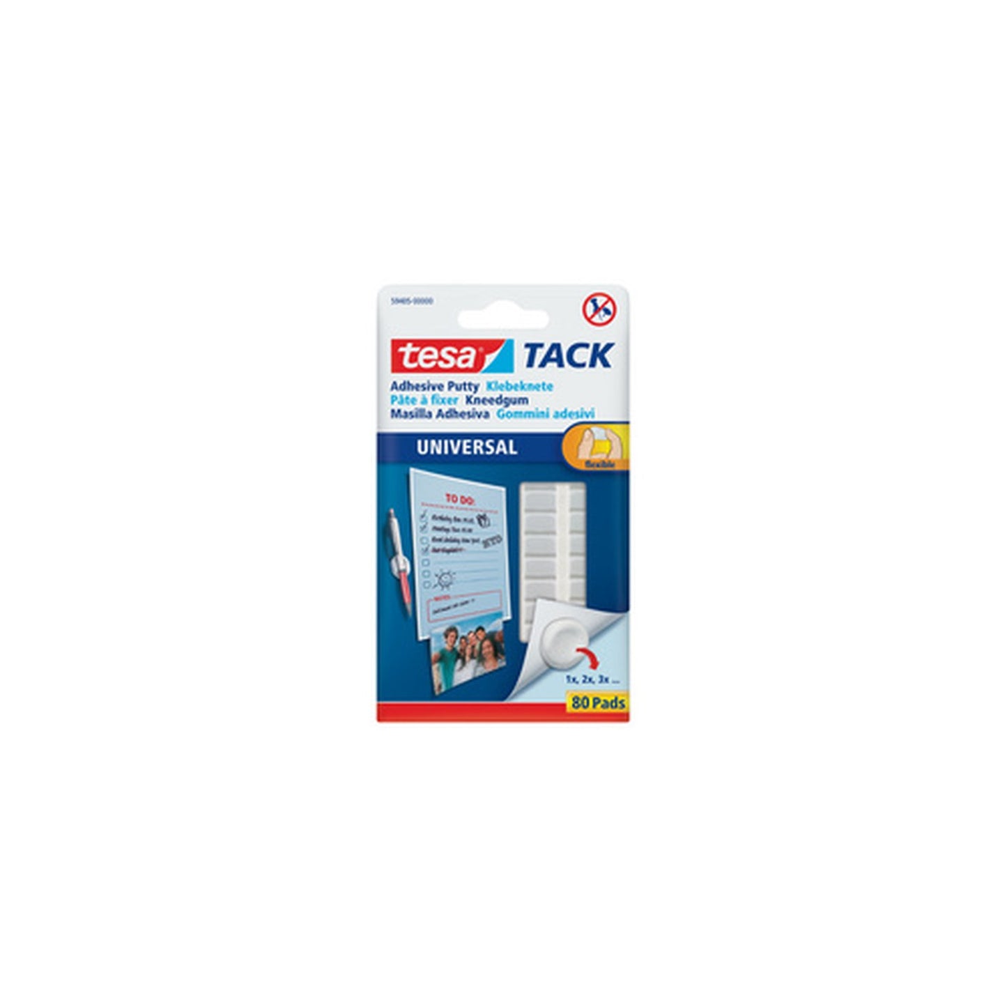tesa TACK Pâte à fixer UNIVERSAL, amovible, blanc