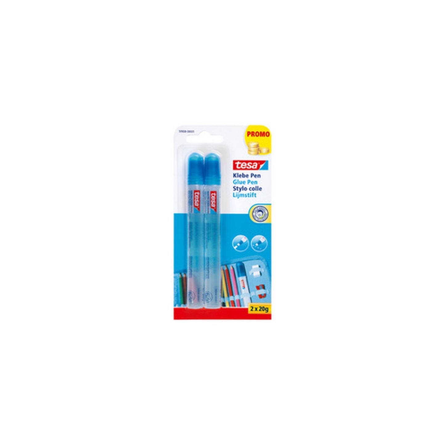 tesa Stylo de colle "Glue Pen", sans solvant, 2 x 20 g