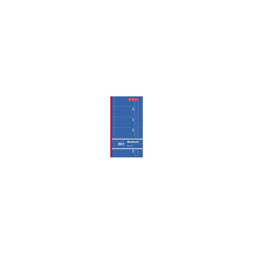 herlitz Formularbuch "Bonbuch 801", 90 x 198 mm, sortiert
