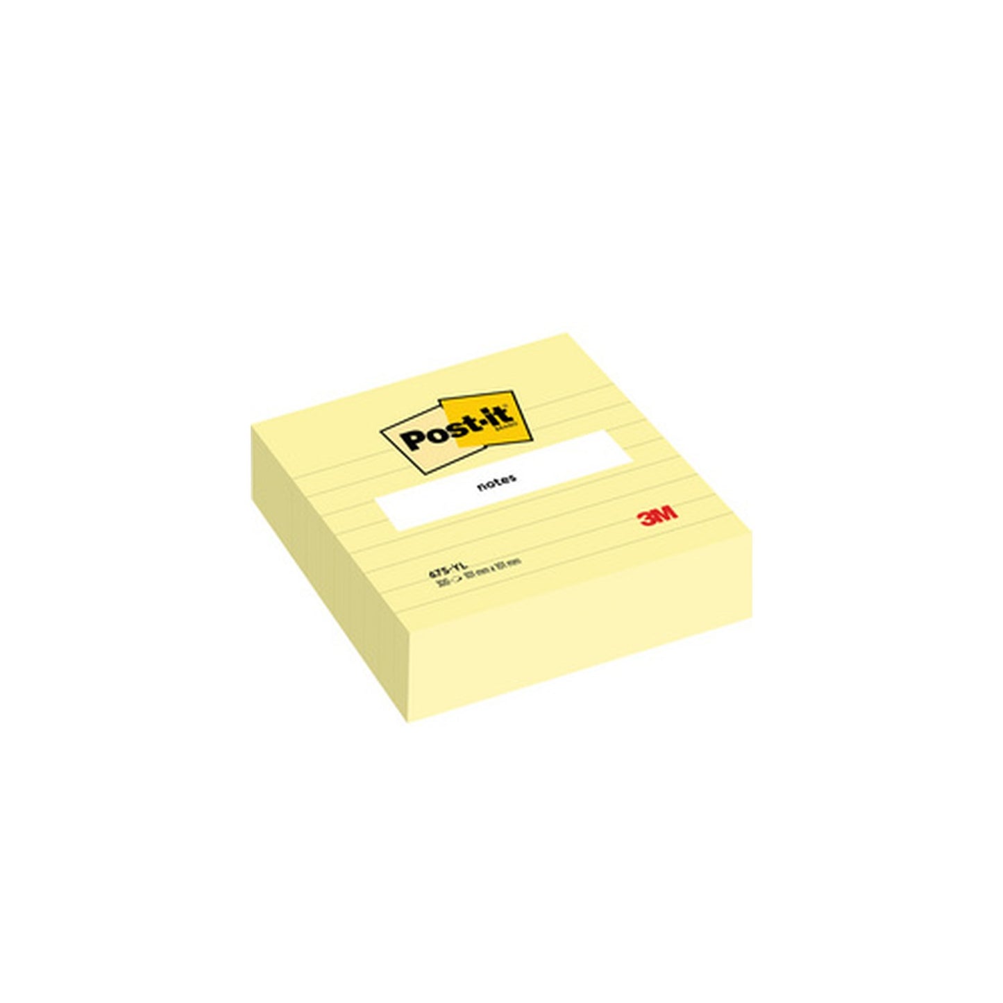 Post-it Bloc-note adhésif, 101 x 101 mm, ligné, jaune
