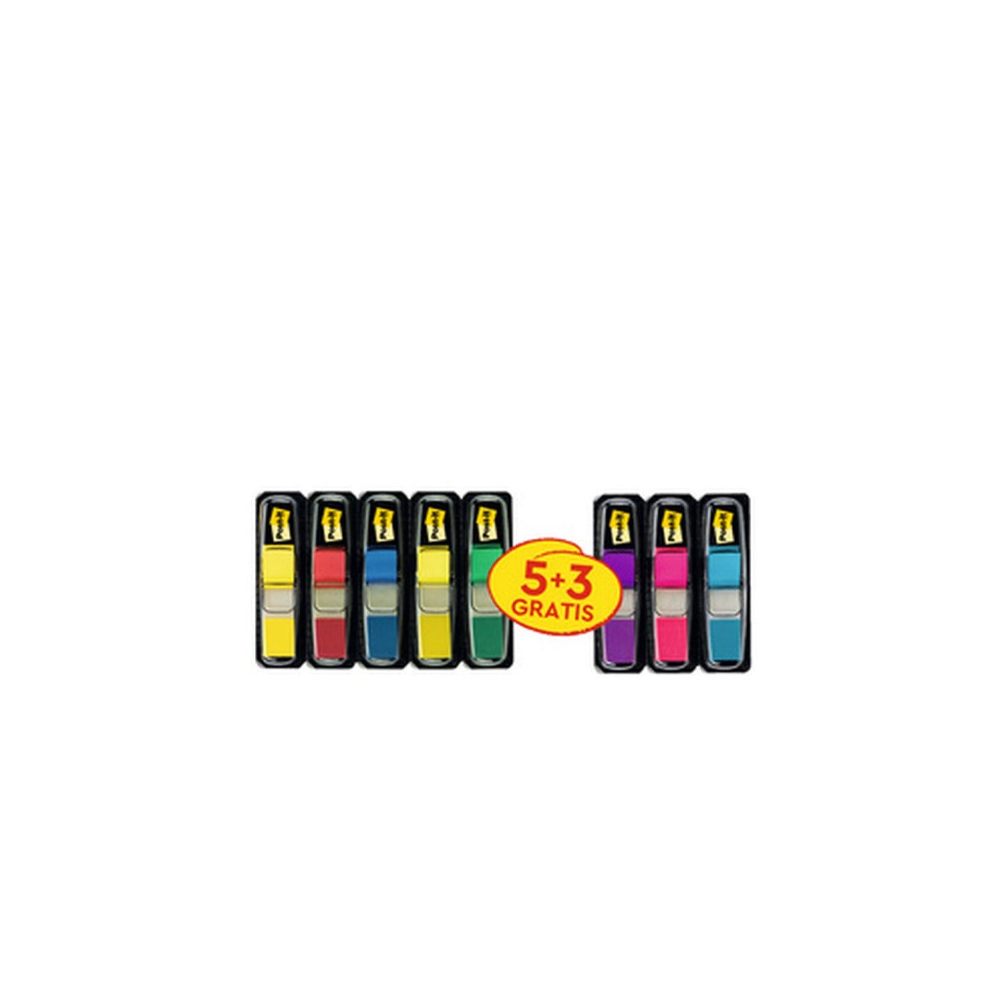 Post-it Marque-page Index mini, 11,9 x 43,2 mm, 5+3 gratuits