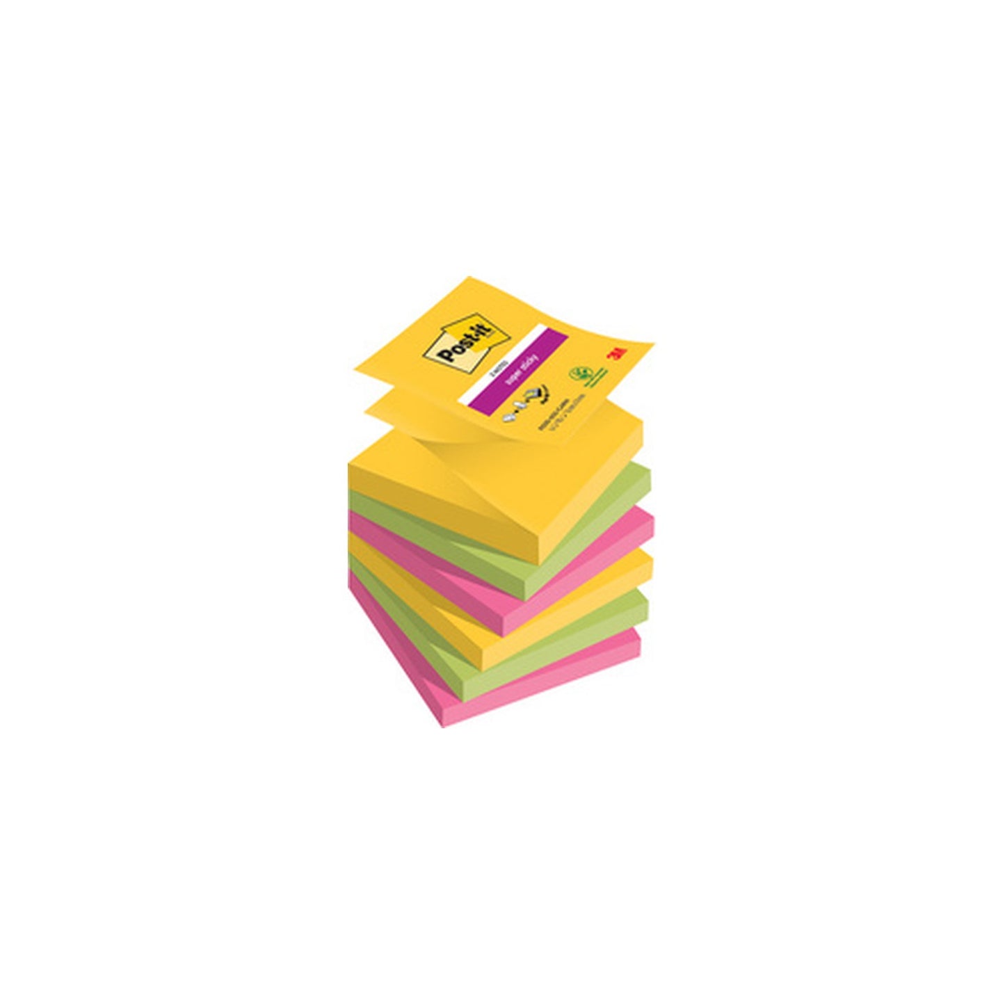 Post-it Bloc-note adhésif super sticky z-notes, 76 x 76 mm