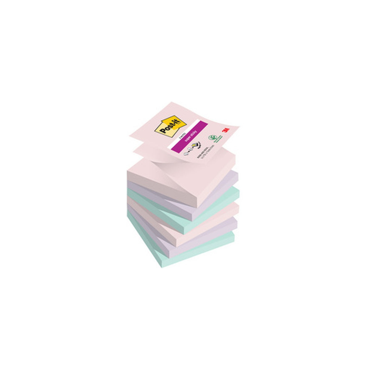 Post-it Bloc-note adhésif super sticky z-notes, 76 x 76 mm