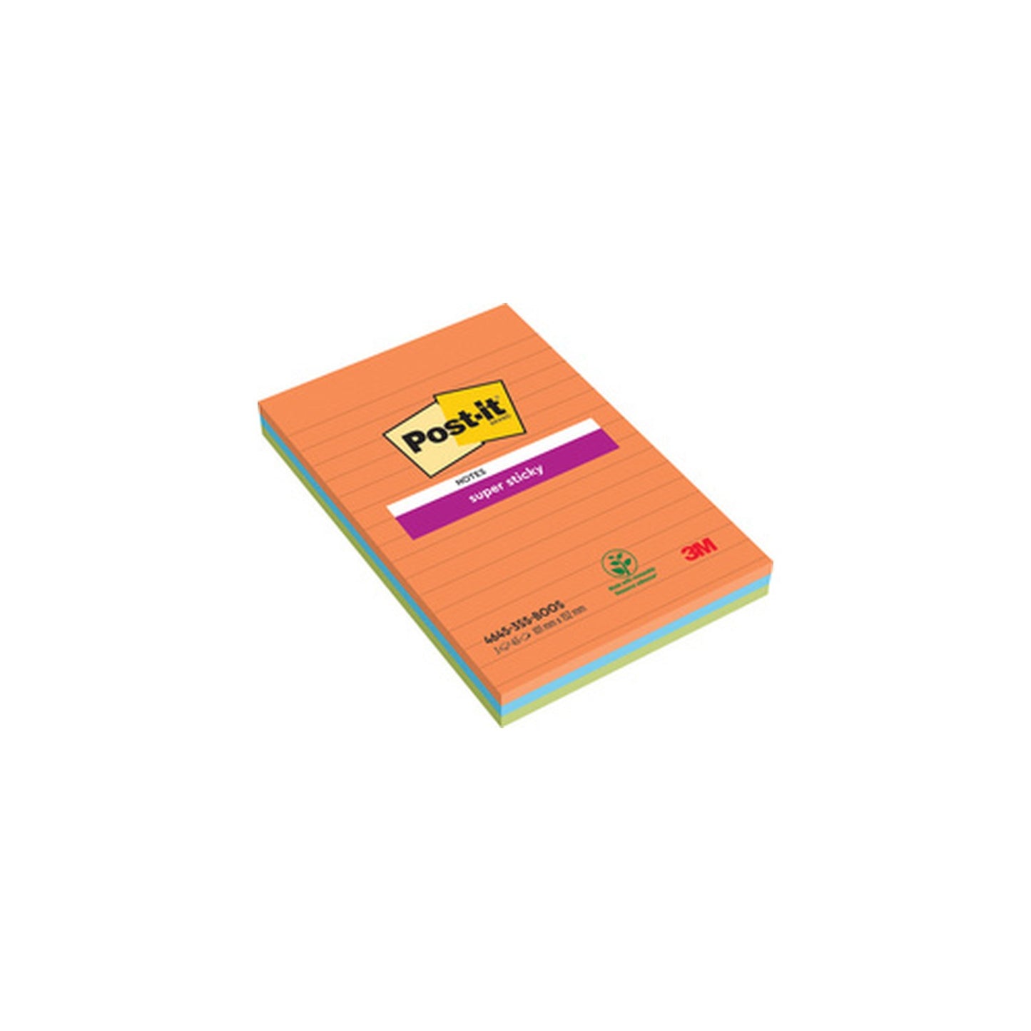 Post-it Bloc-note super sticky notes, 101 x 152 mm, ligné