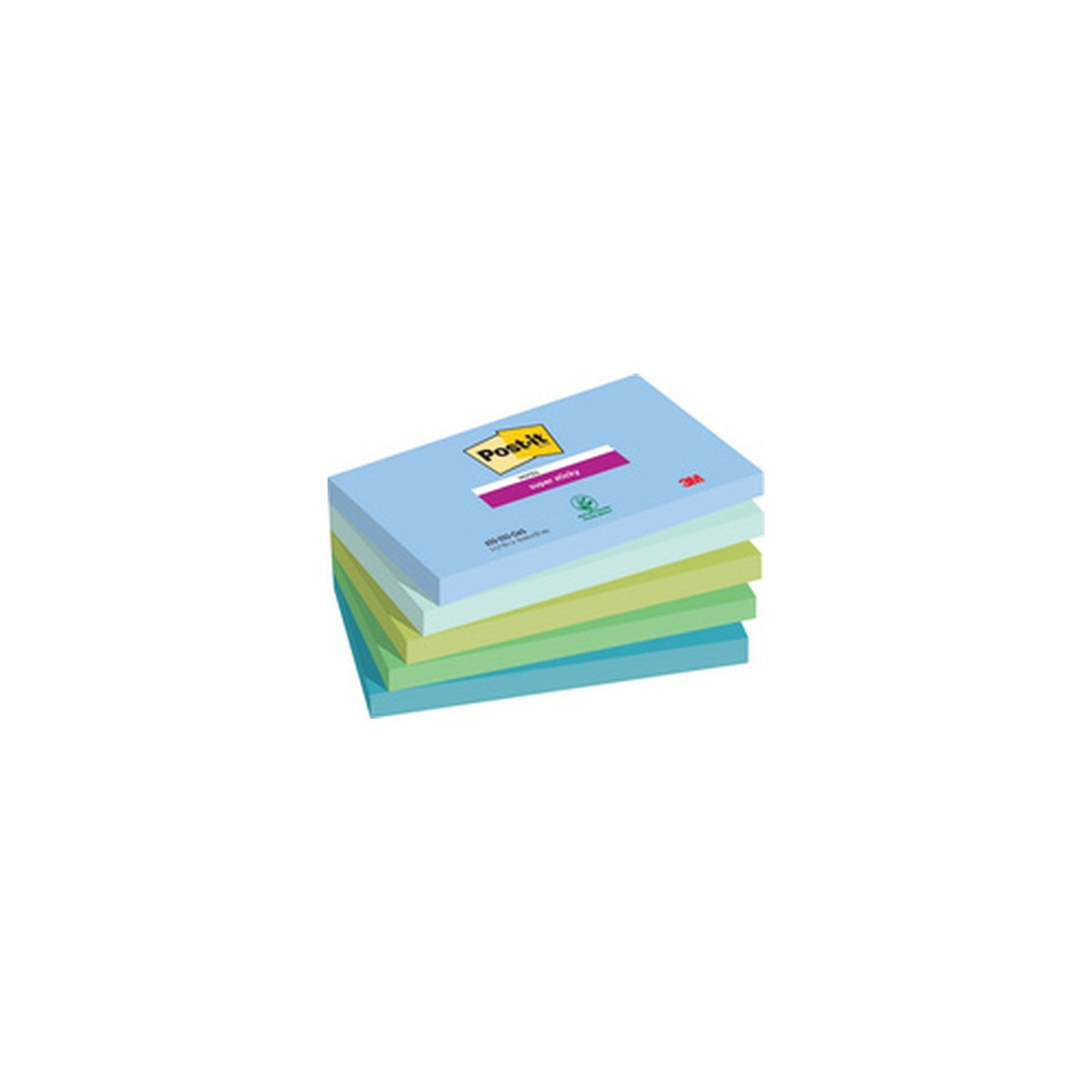 Post-it Bloc-note super sticky notes, 127 x 76 mm, Oasis