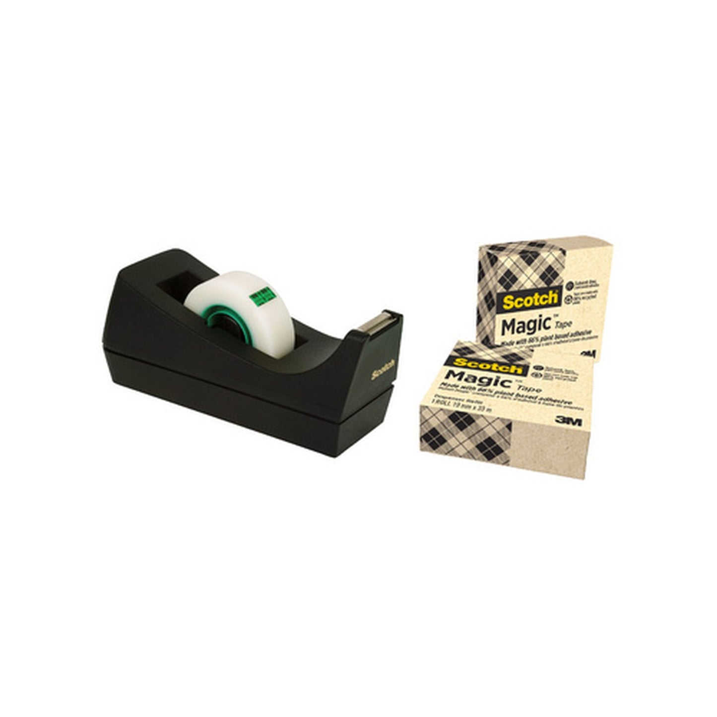 Scotch Dévidoir de ruban adhésif C38, 3 rouleaux incl., noir