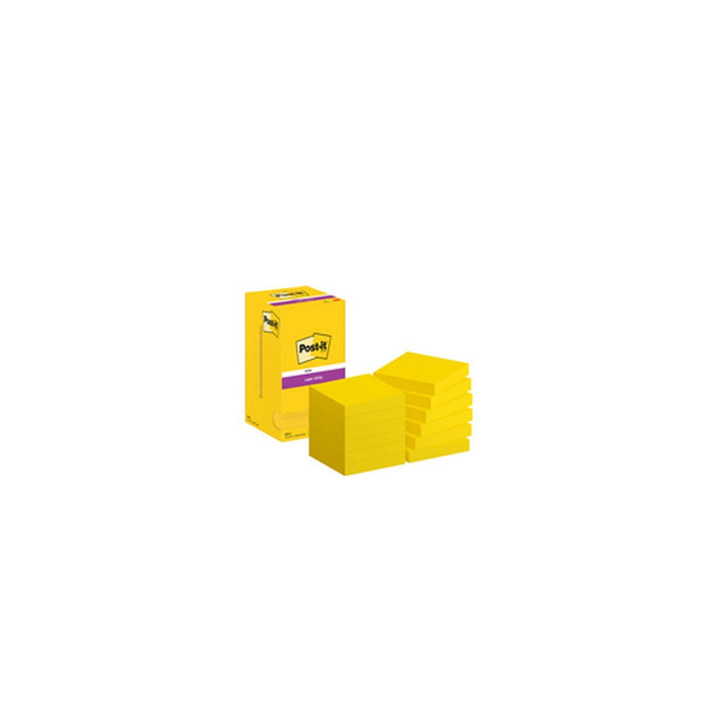 Post-it Bloc-note super sticky notes, 76x76 mm, ultra jaune