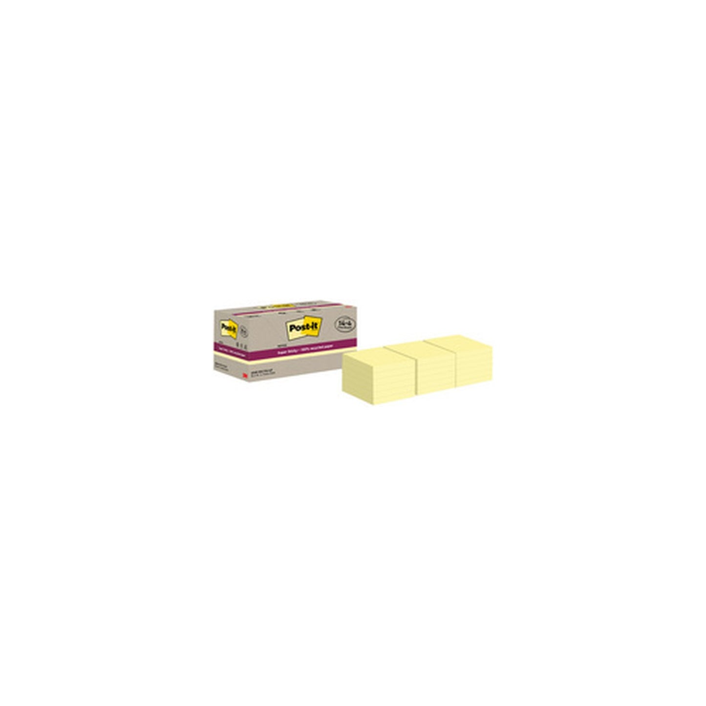 Post-it Bloc-notes super sticky Recycling Notes, jaune