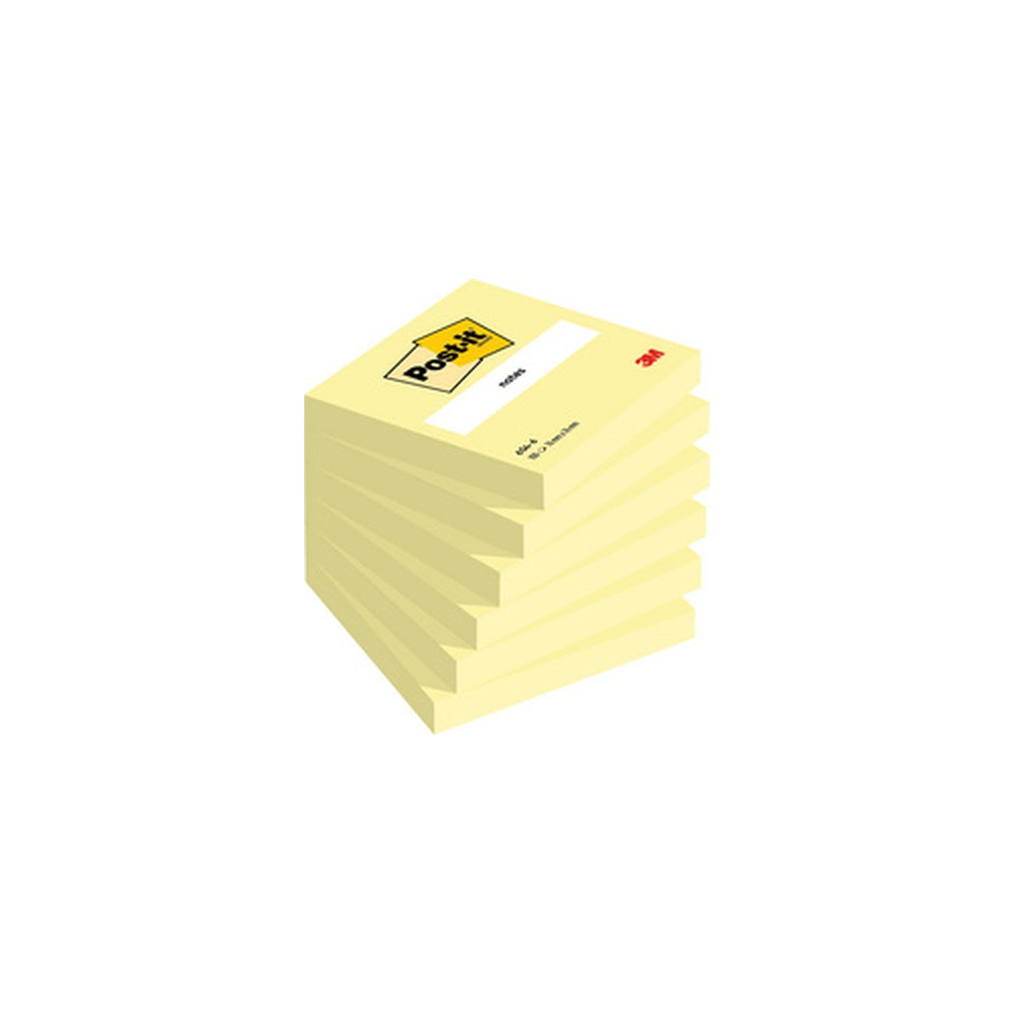 Post-it Bloc-note adhésif, 76 x 76 mm, sous film, jaune