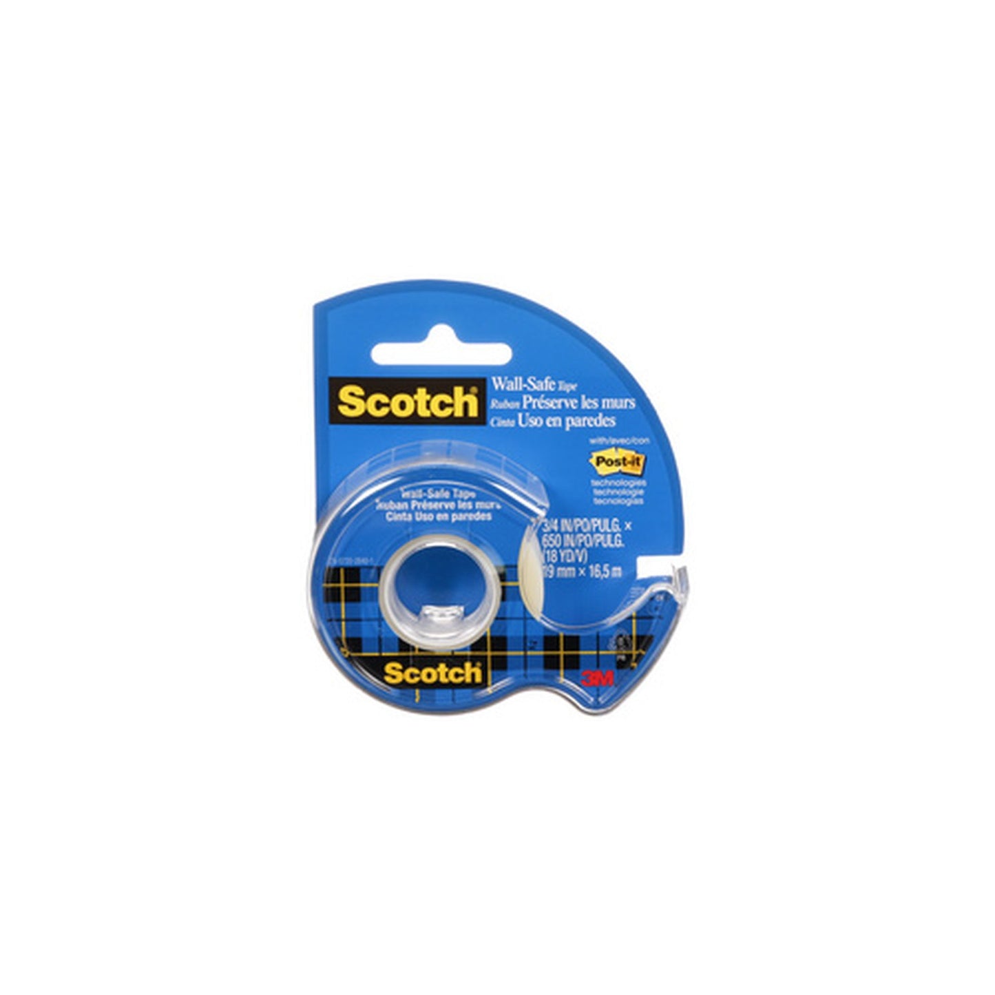 Scotch Ruban adhésif "Wall-Safe", sur dévidoir,19mm x 16,5 m