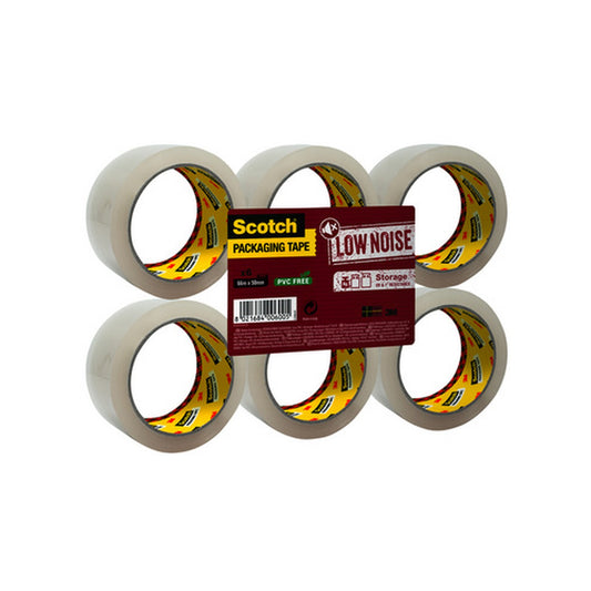3M Scotch Ruban adhésif d'emballage LOW NOISE, 50 mm x 66 m