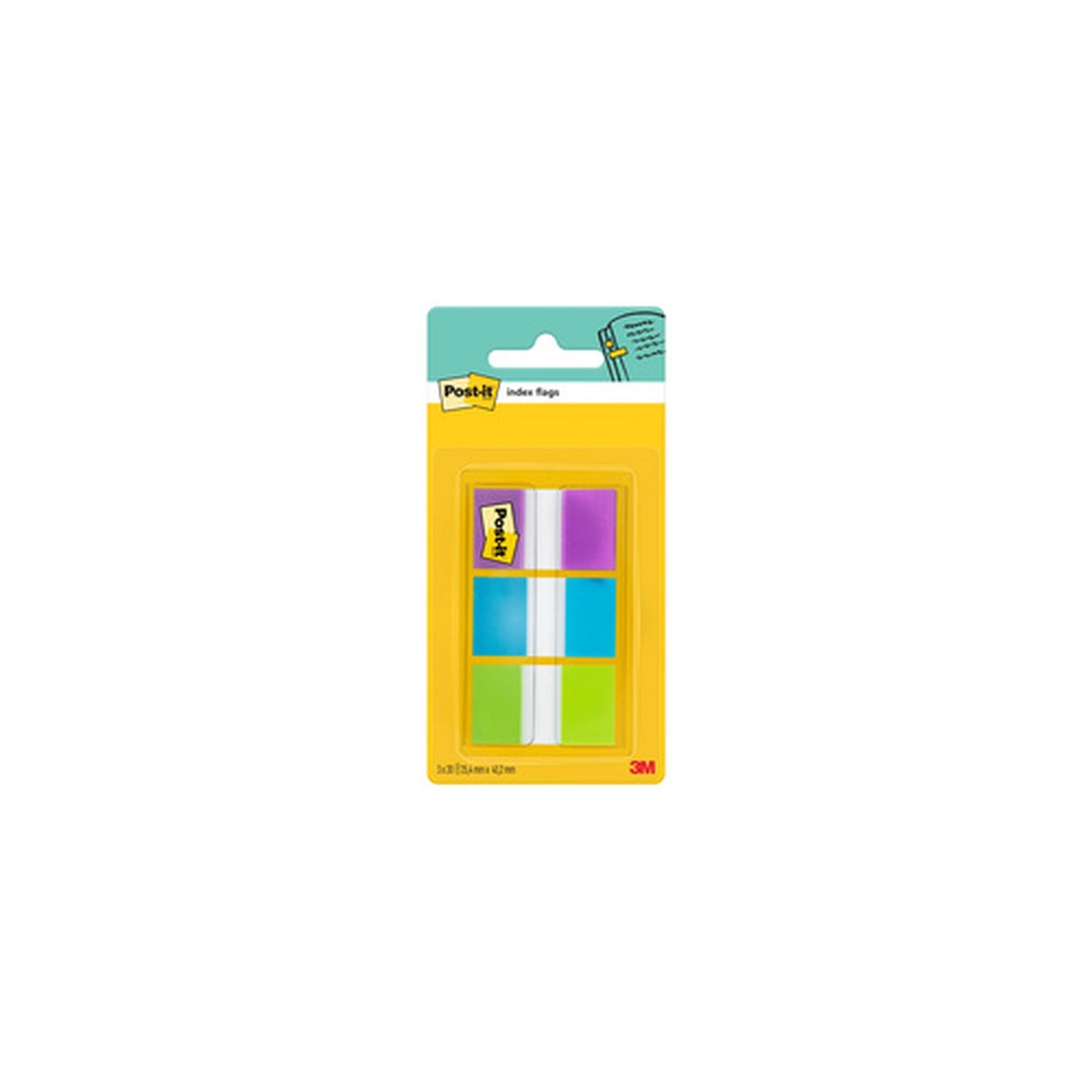Post-it Marque-pages Index, 25,4 x 43,2 mm, 3 couleurs
