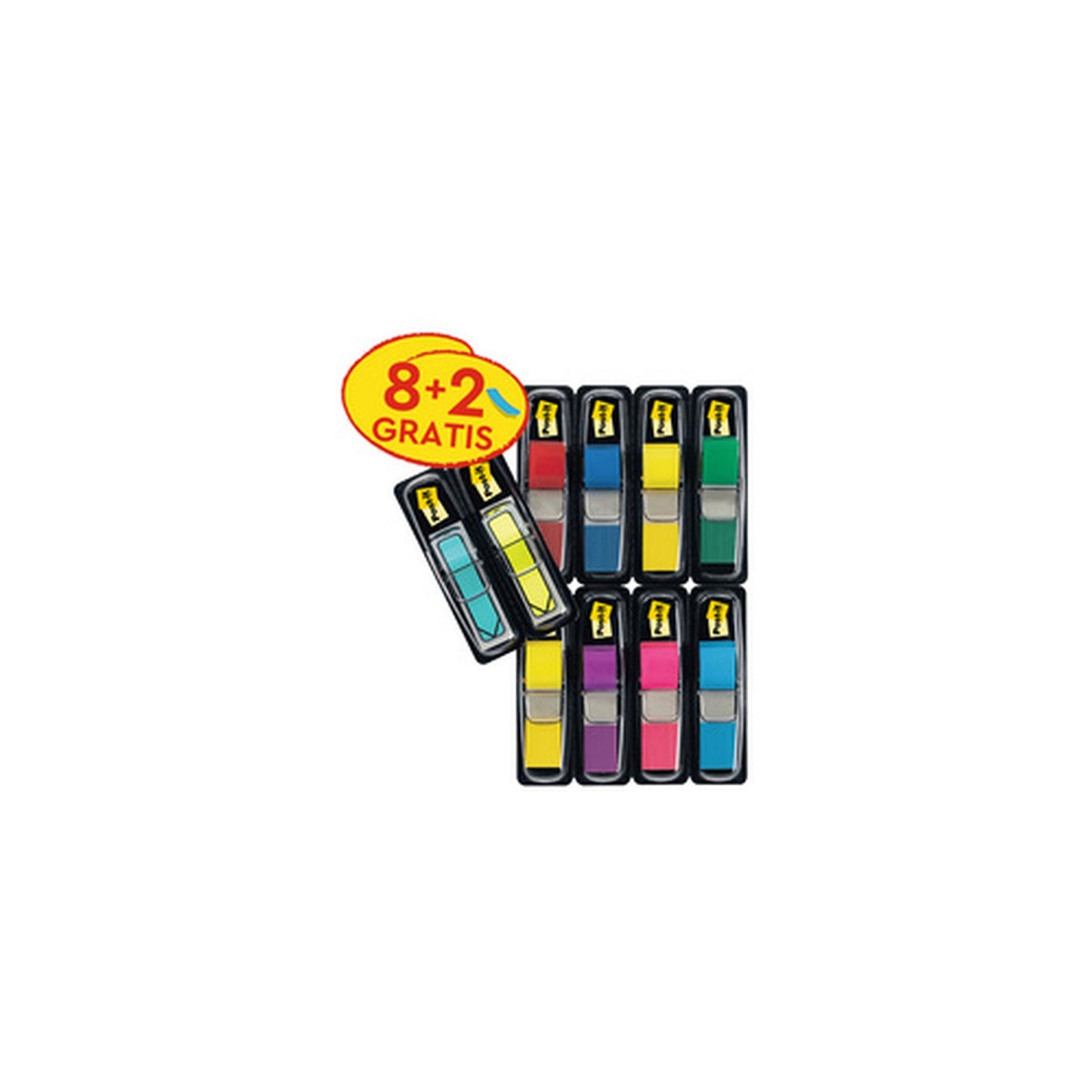 Post-it Marque-page Index mini, 11,9 x 43,2 mm, 8+2 gratuits