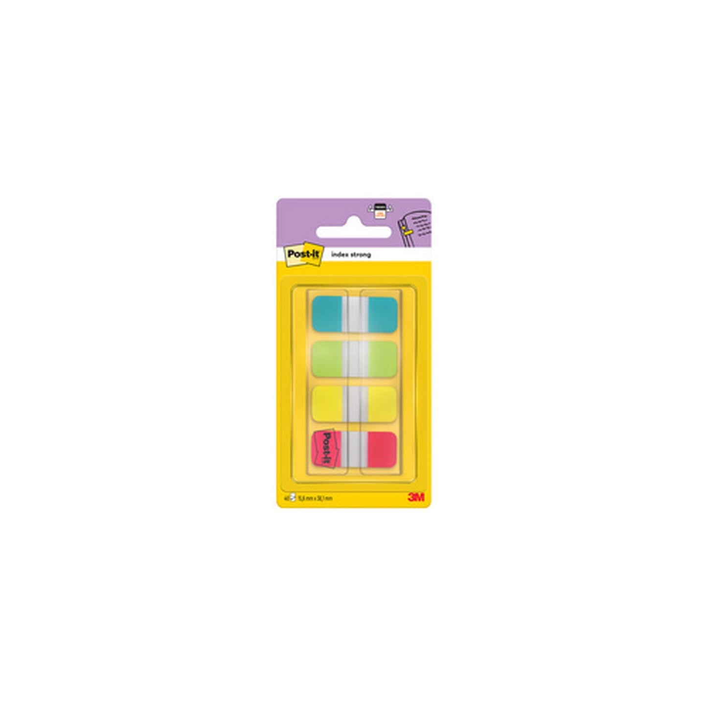 Post-it Marque-page Index Strong Mini, 16 x 38mm, 4 couleurs