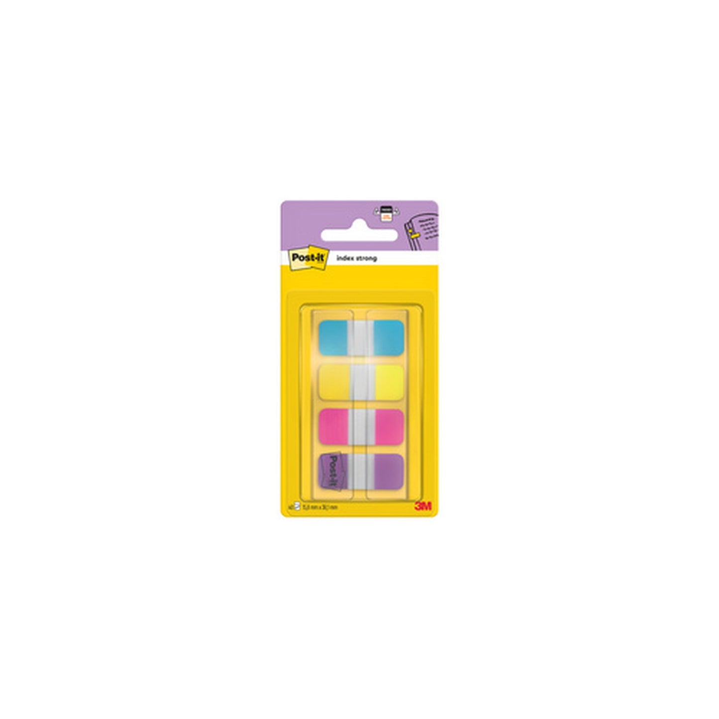 Post-it Marque-page Index Strong Mini, 16 x 38mm, 4 couleurs