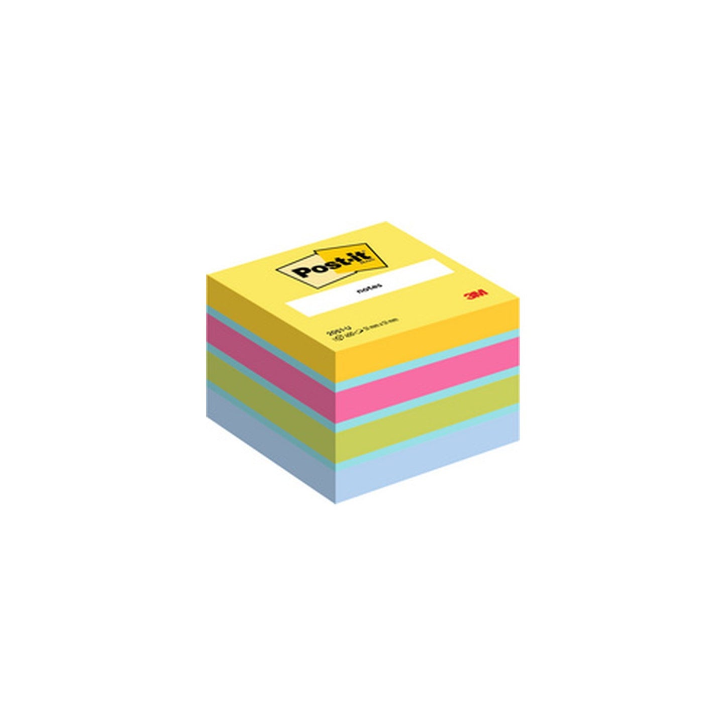 Post-it Bloc-note cube notes mini, 51x51 mm, couleurs ultra