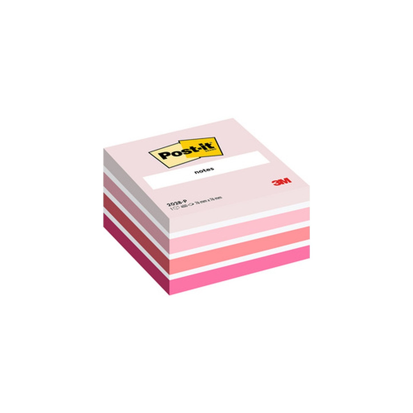 Post-it Bloc-note cube notes, 76 x 76 mm, pink