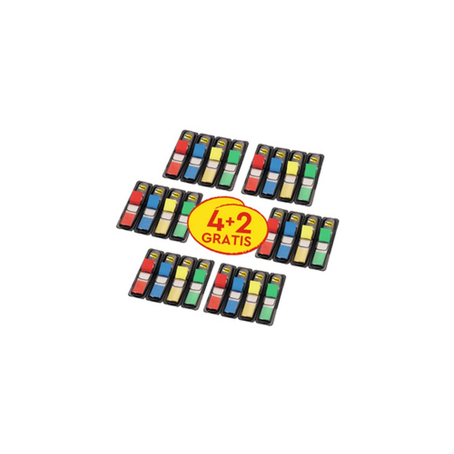 Post-it Marque-page Index mini, 11,9 x 43,2 mm, 4+2 gratuits