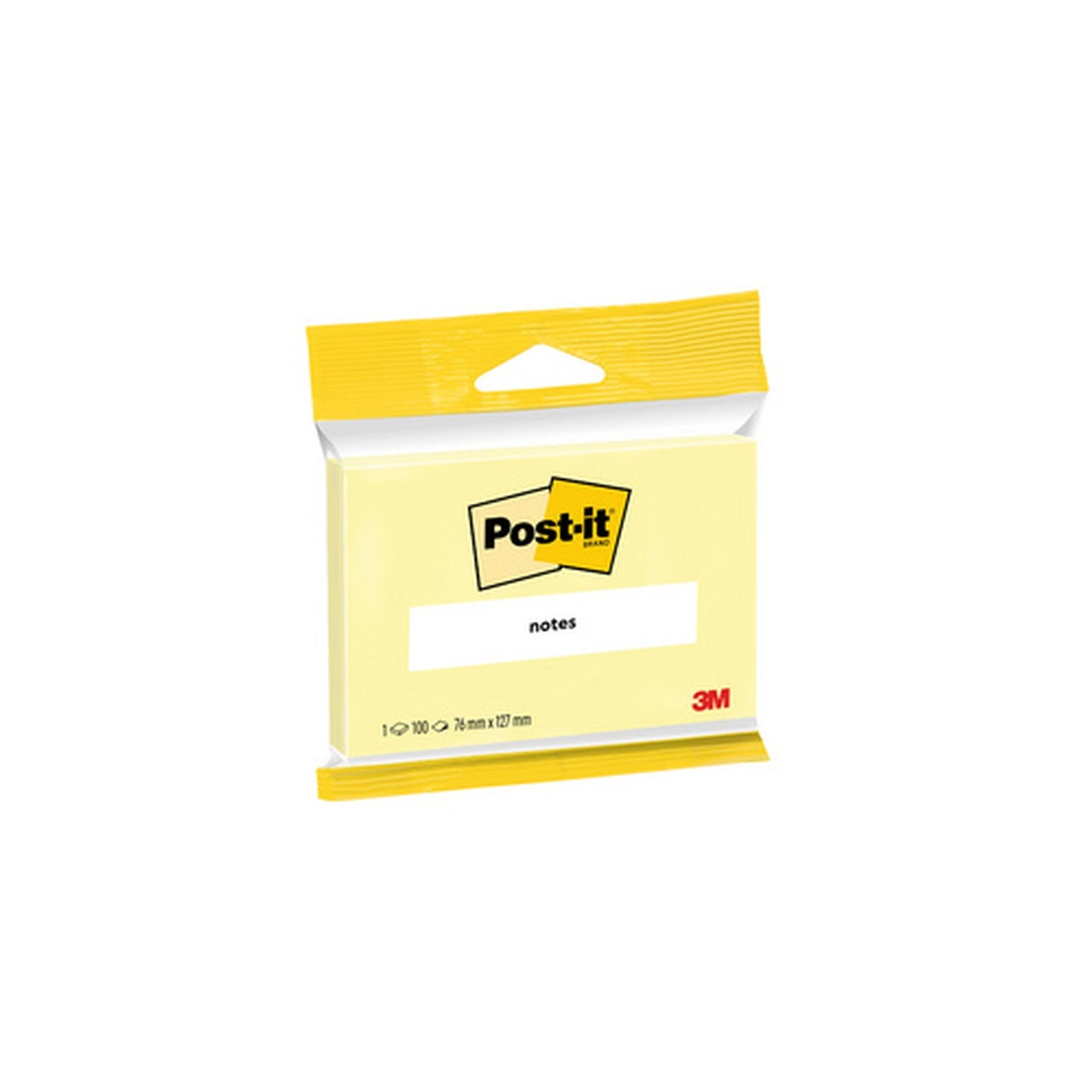 Post-it Bloc-note adhésif, 76 x 127 mm, jaune, blister