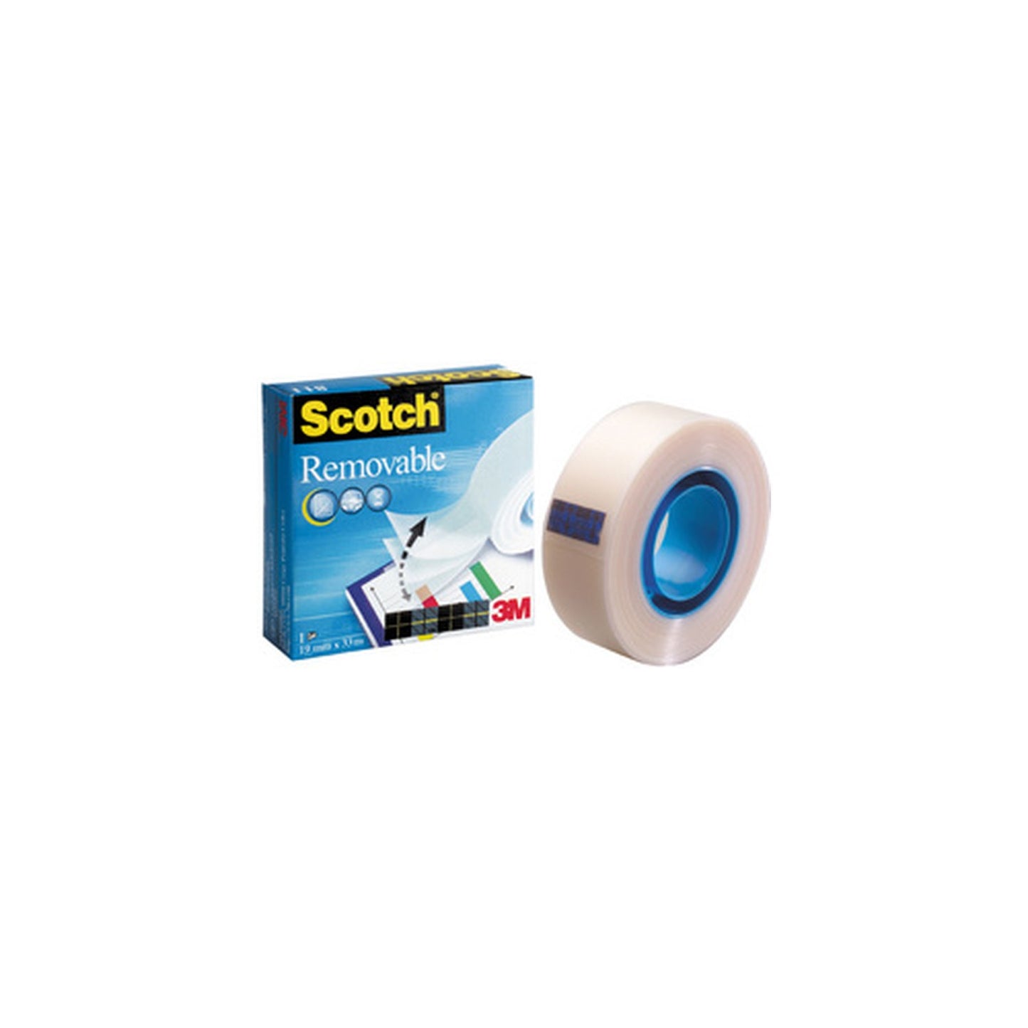 3M Scotch Ruban adhésif Removable 811, 19 mm x 33 m