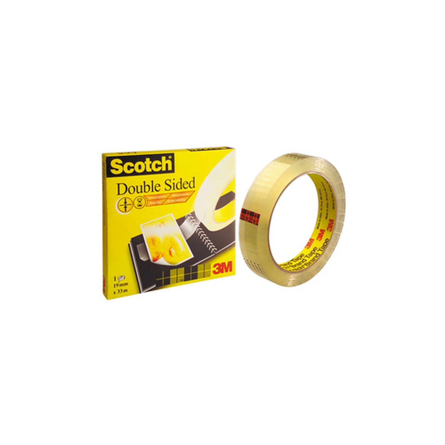 3M Scotch Ruban adhésif double face 665, 19 mm x 33,0 m