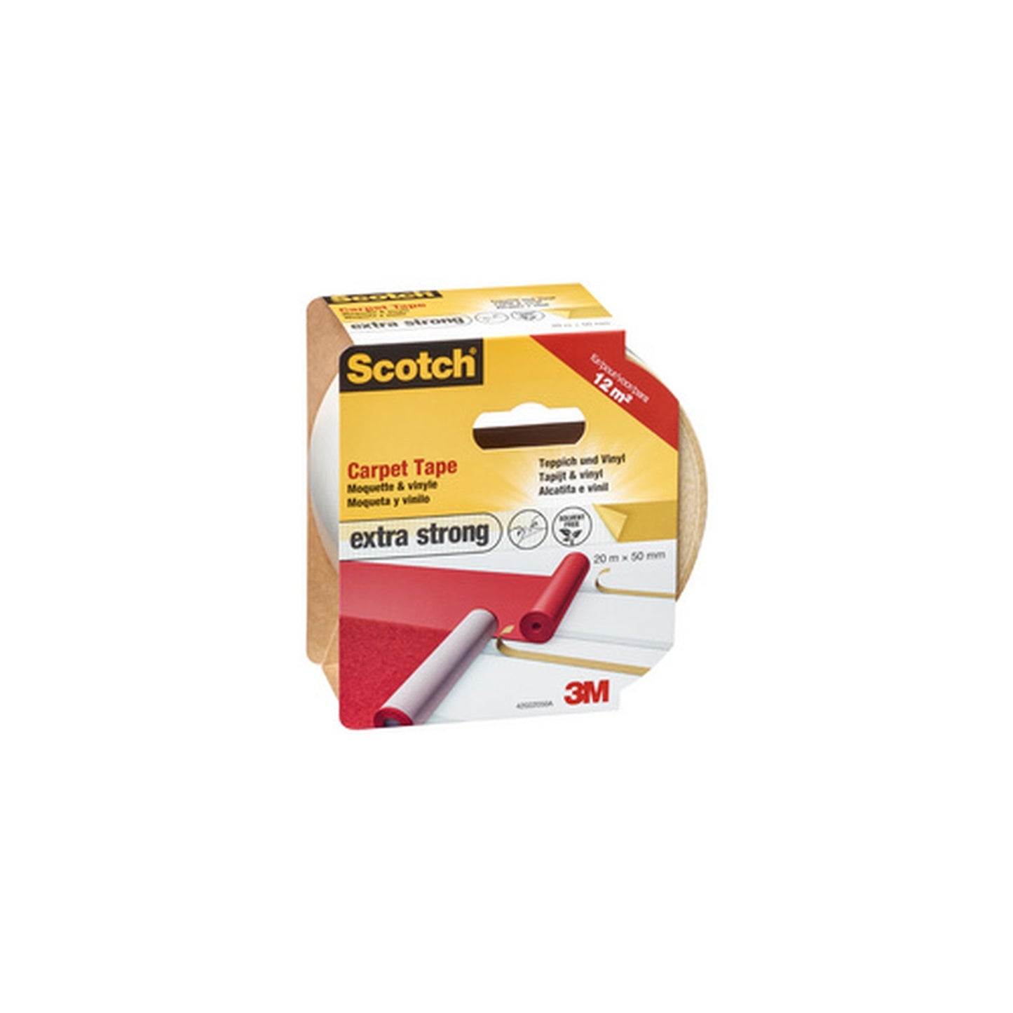 Scotch Ruban adhésif extra fort pour tapis, 50 mm x 7 m