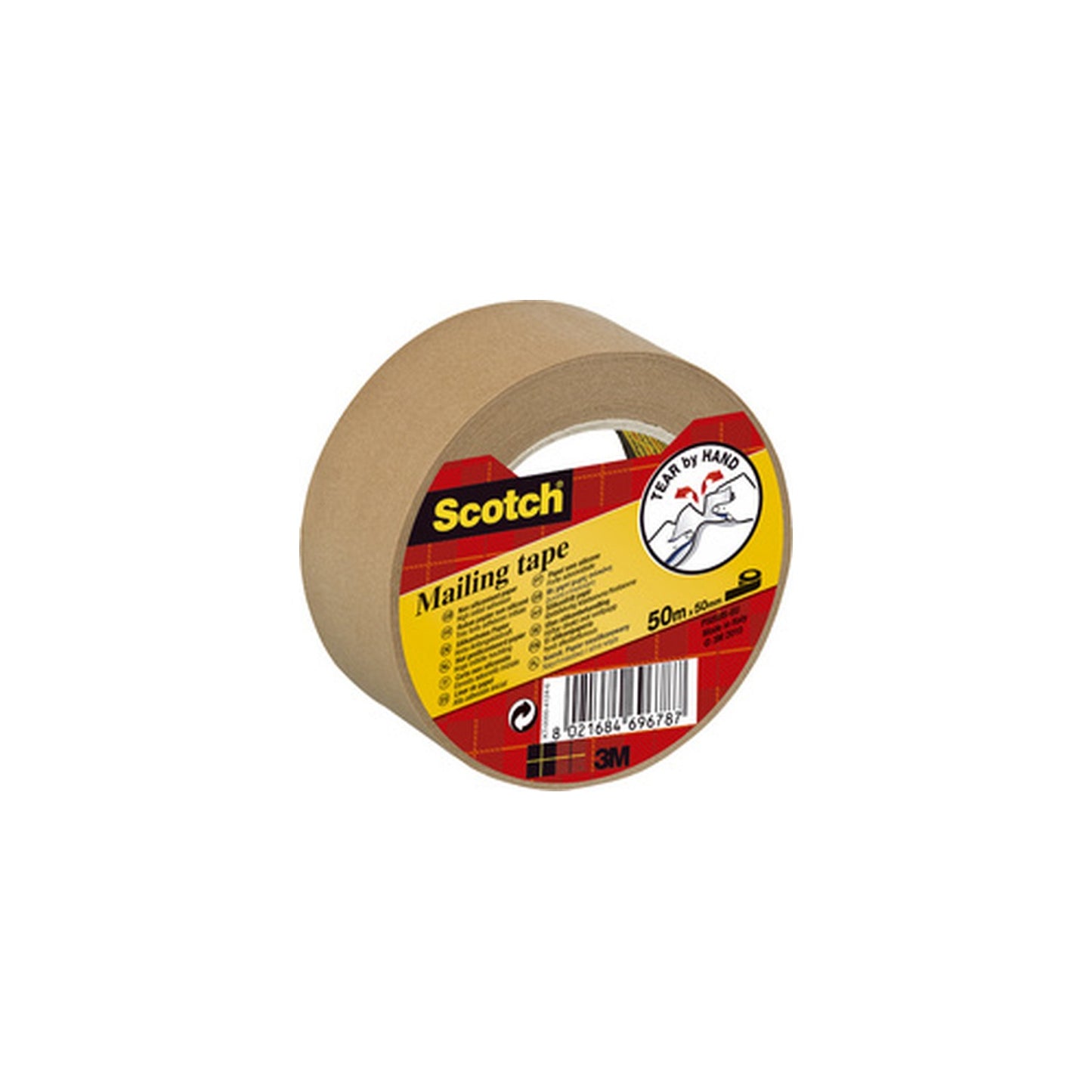 3M Scotch Ruban adhésif d'emballage P5050, papier, marron