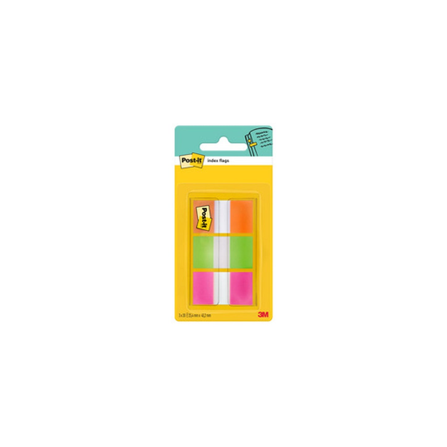 Post-it Marque-pages Index, 25,4 x 43,2 mm, 3 couleurs