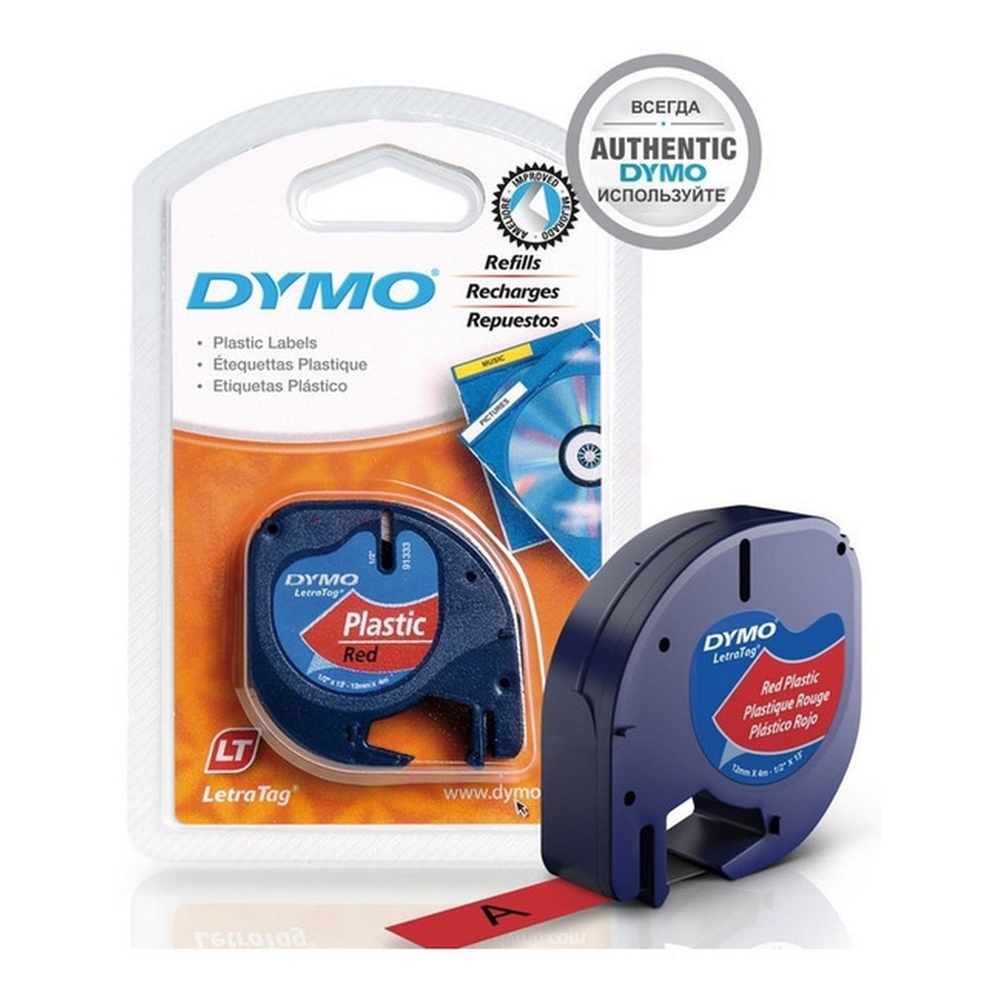 Rouleau d'étiquettes d'origine Dymo 91203 / S0721630 - rouge