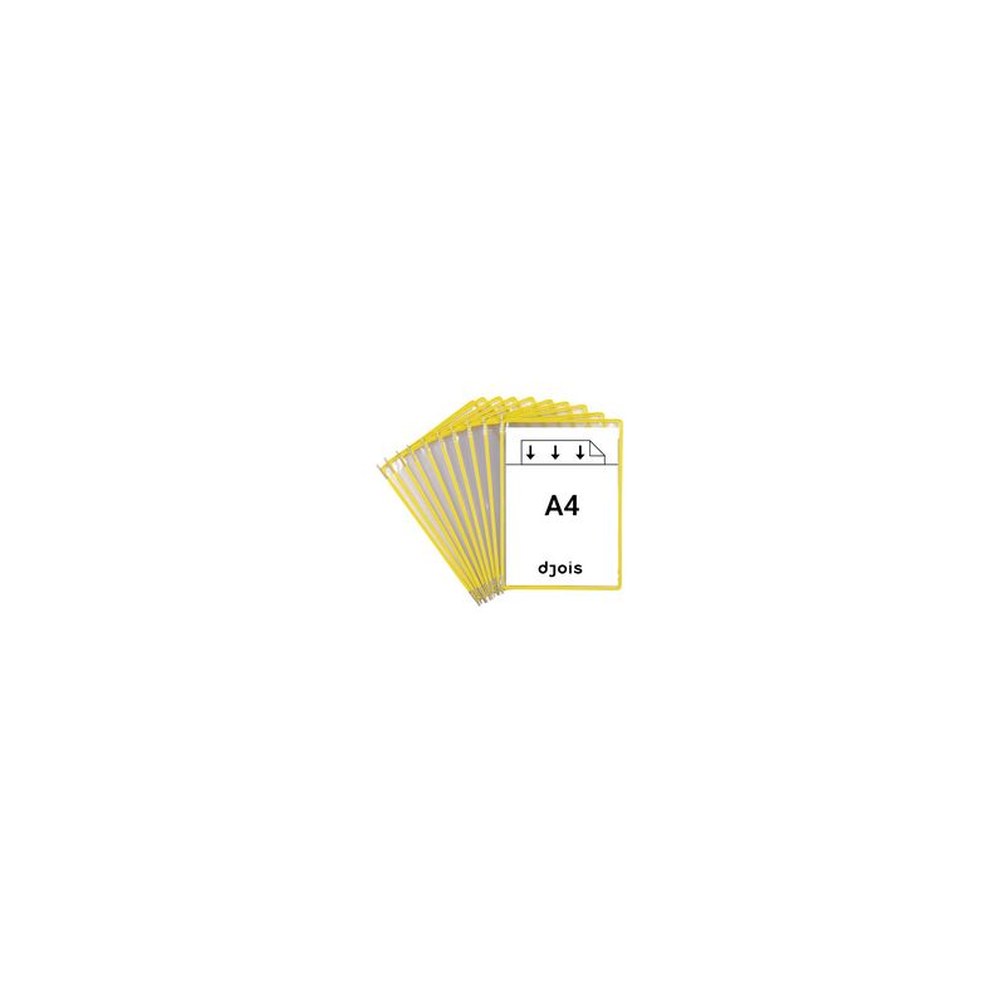 djois by tarifold Poche à pivot, A4, jaune x10