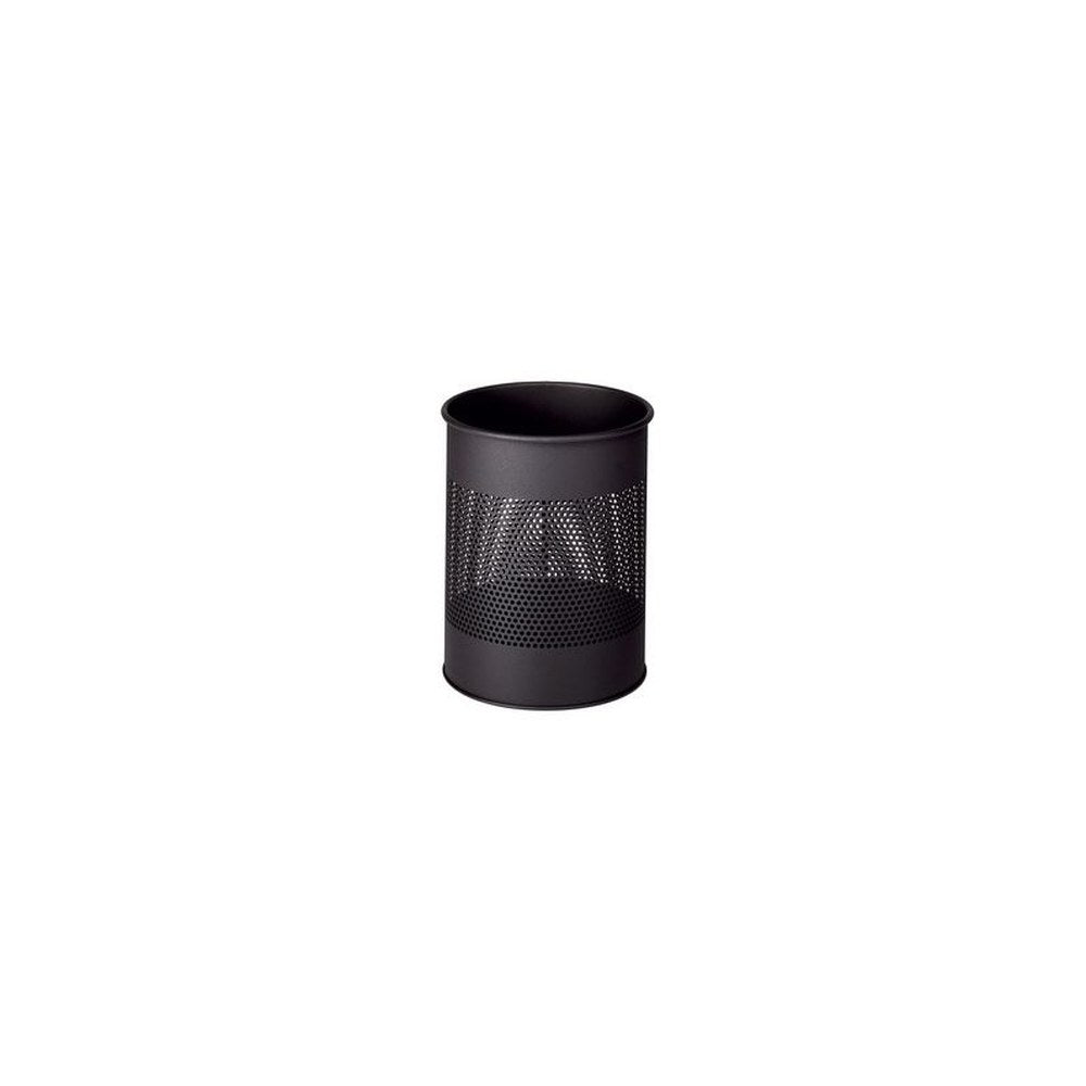 DURABLE Corbeille papier METAL, ronde, 15 litres, anthracite