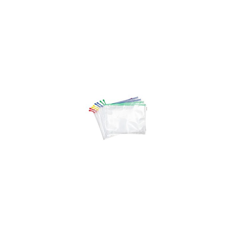 djois Pochette à zip ZIPPER, A3, PVC, assorti x8