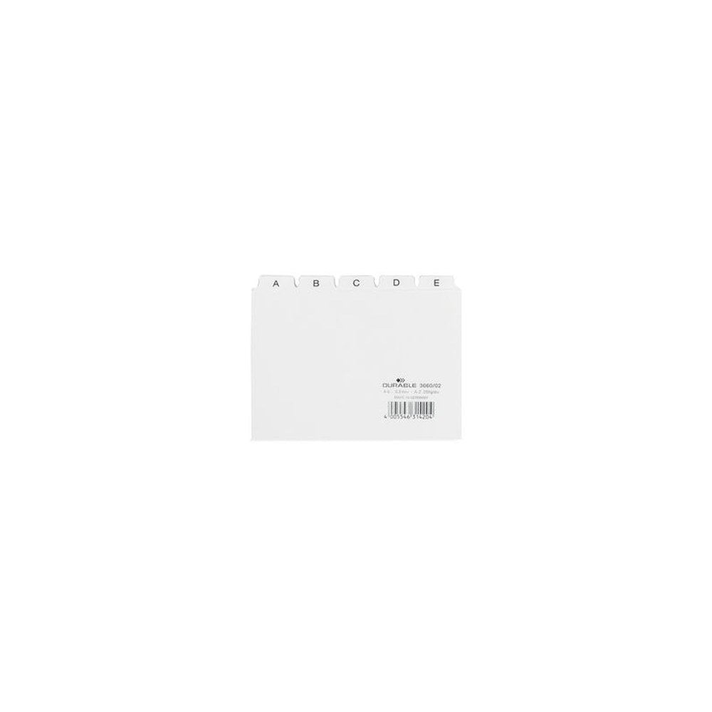 DURABLE Karteiregister A - Z, PP, A6 quer, weiß, 25-teilig