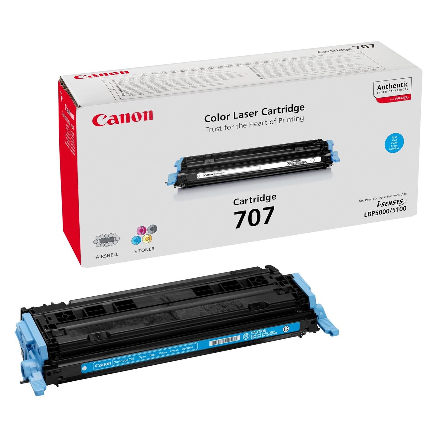 Toner d'origine Canon 9423A004 / 707C - cyan