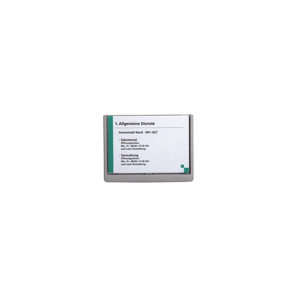 DURABLE Plaque de porte CLICK SIGN, format A5, graphite