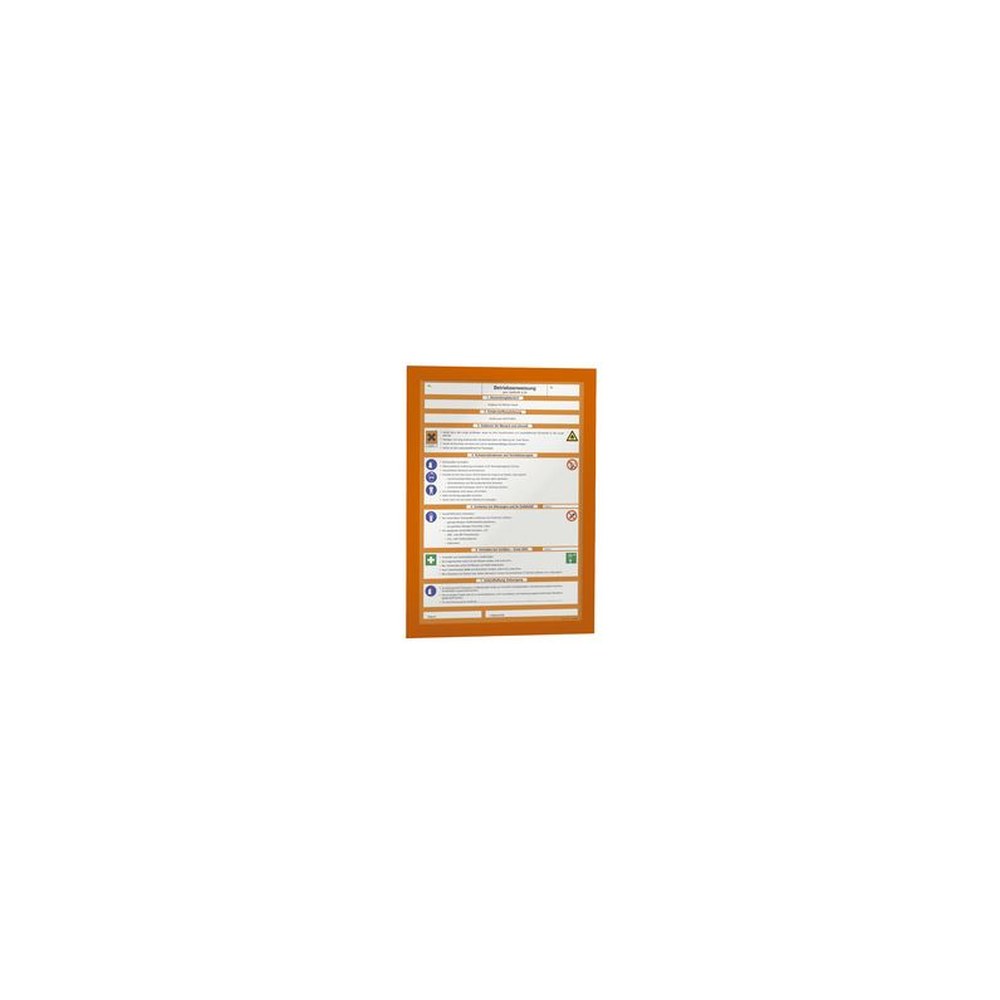 DURABLE Cadre d'affichage magnétique DURAFRAME, A4, orange