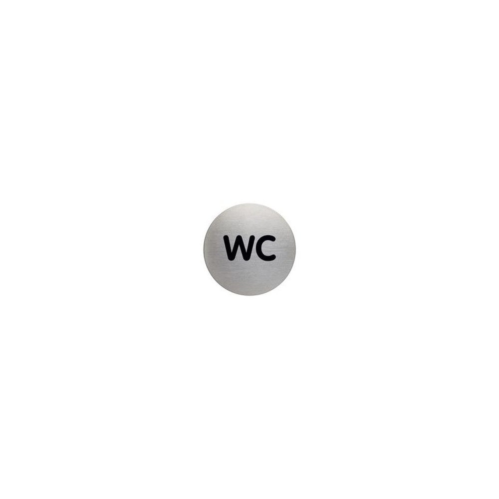 DURABLE Pictogramme "WC", diamètre: 83 mm, argent