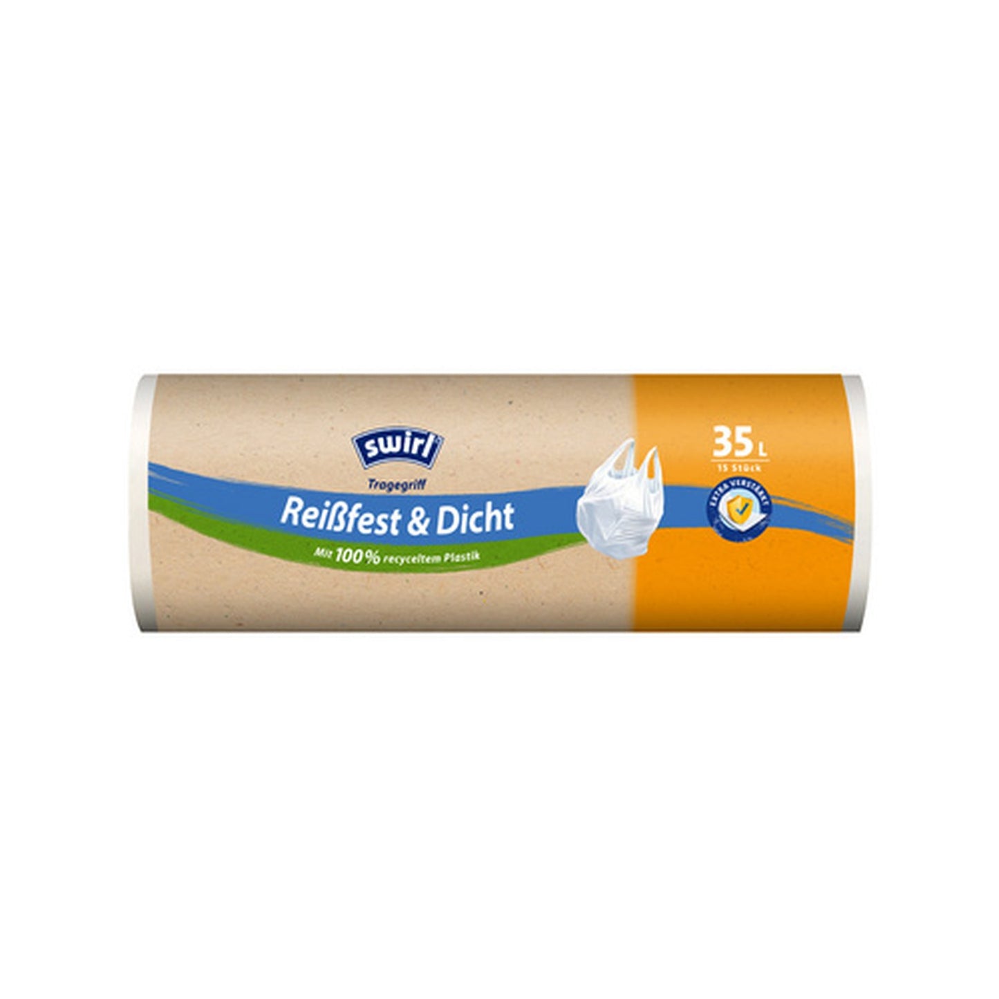 swirl Sac poubelle, avec poignées, 35 litres, blanc