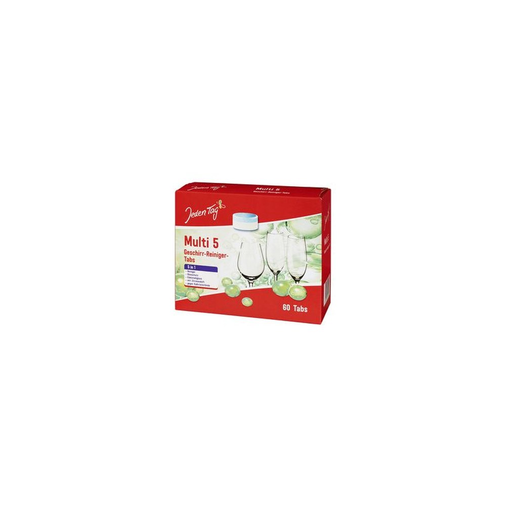 Jeden Tag Pastille de lave-vaisselle Multi 5, 60 tablettes