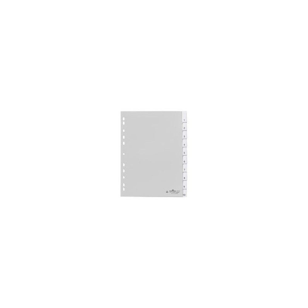 DURABLE Intercalaires en plastique, format A4, PP, 10 pièces