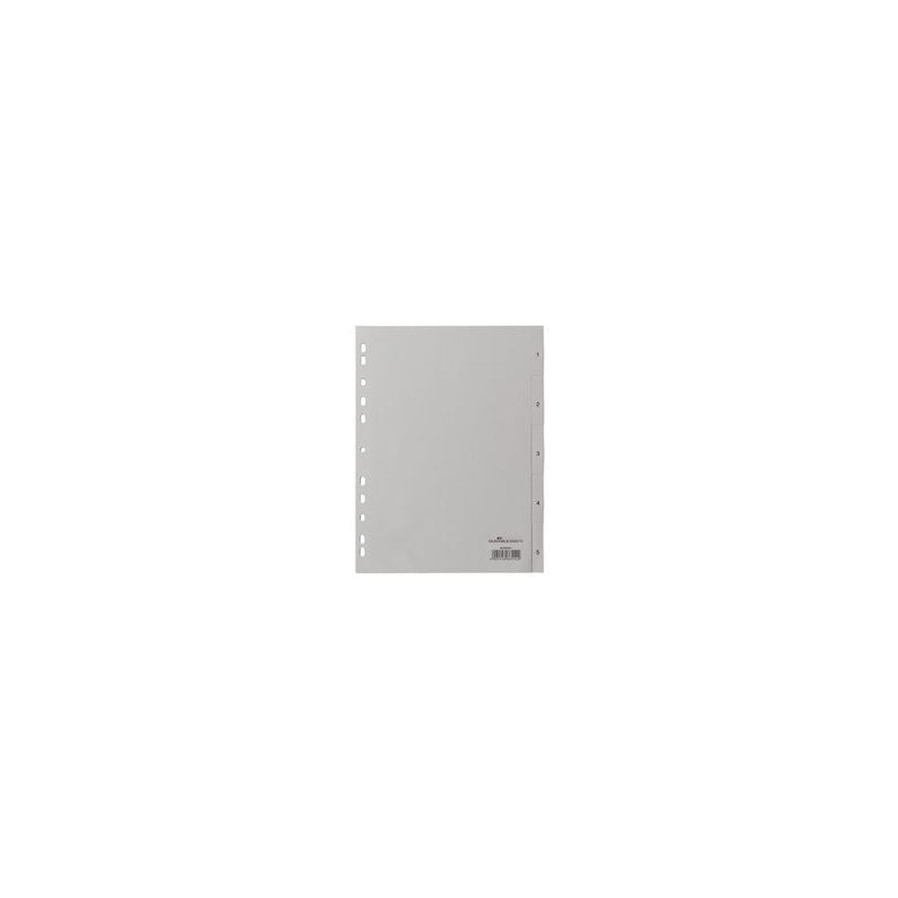 DURABLE Intercalaires en plastique, chiffres, A4, 5 touches