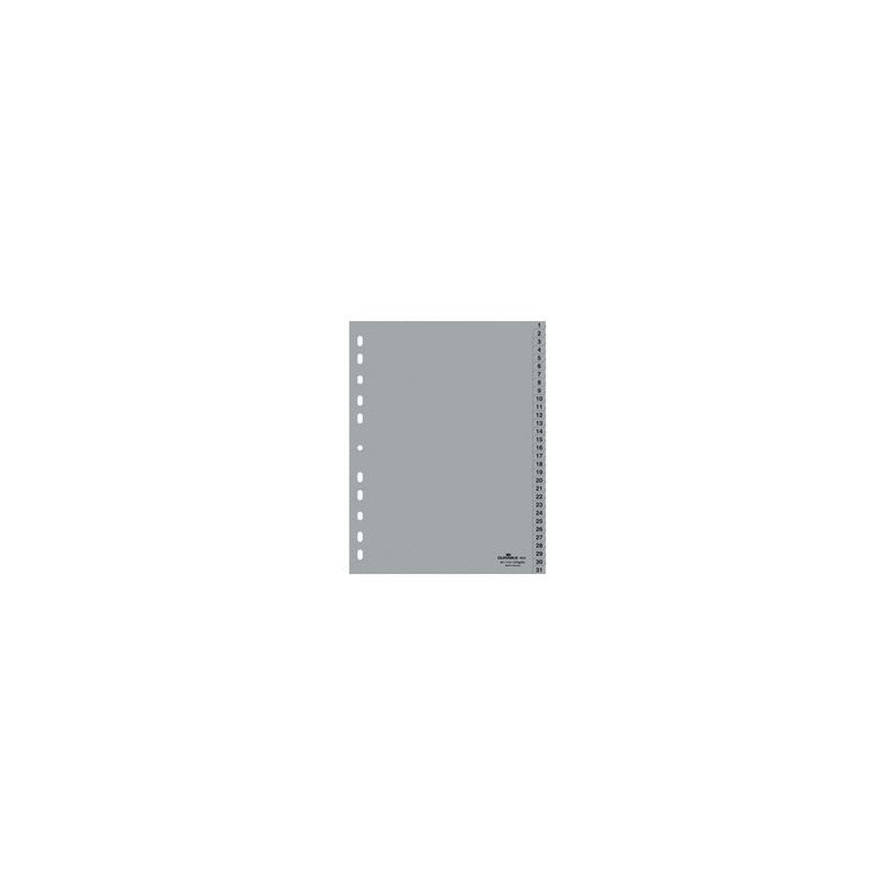 DURABLE Intercalaires en plastique, chiffres, A4, 31 touches