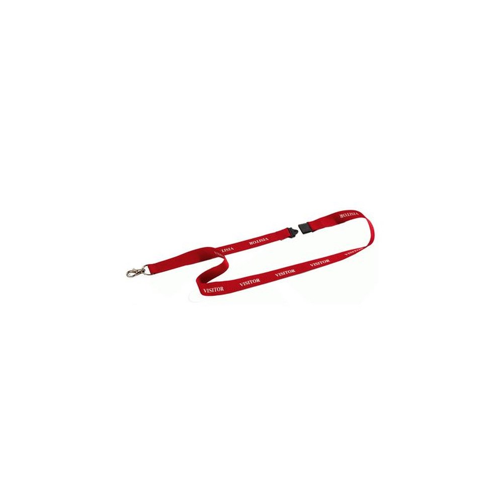 DURABLE Lacet textile 20 VISITOR, longueur : 440 mm, rouge
