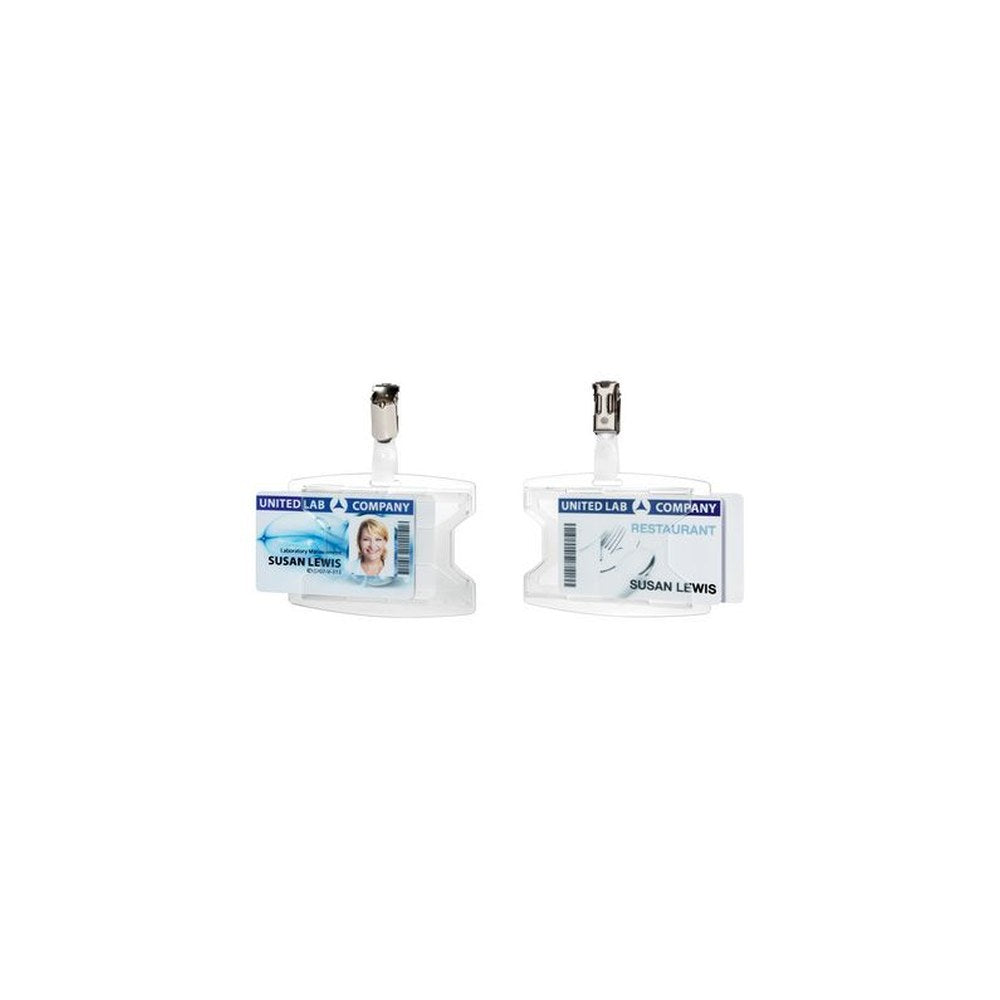 DURABLE Porte-badge "reXycle", avec clip, pour 2 badges